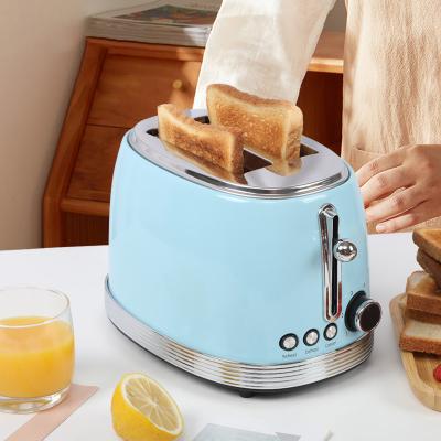 Китай Противосухой ретро синий кухонный тостер автоматический кухонный тостер с двумя кусочками продается