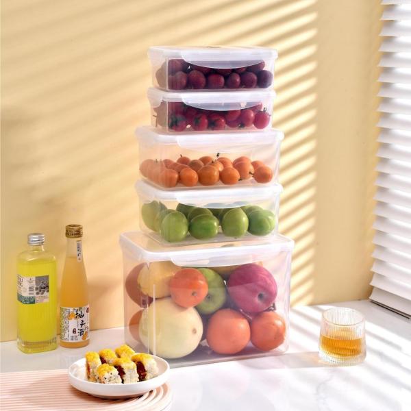 Quality 8L Reusable Clear Plastic Lunch Box With Secure Leak Proof Lids for sale