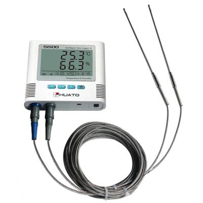 China External Dual PT100 Sensor Temp And Humidity Logger / Ultra Low Temperature Data Logger for sale