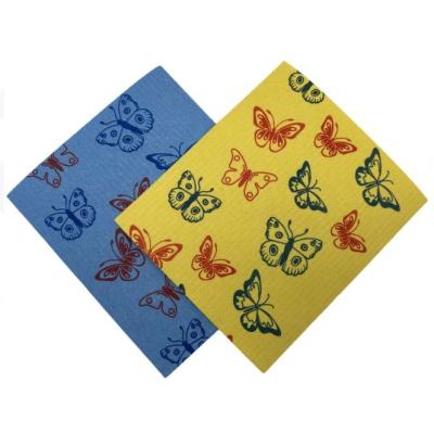 China Individual Packaging Cellulose Cleaning Cloths Custom Printing Cellulose Kitchen Cloths for sale