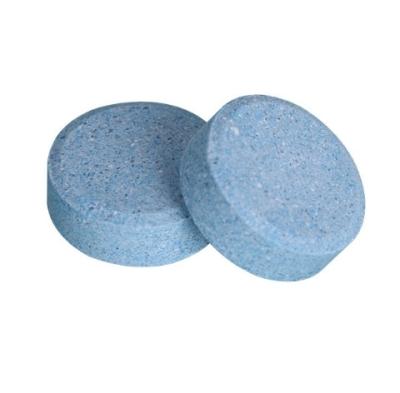 China Limpiador de baño de color azul biodegradable Tabletas de baño de recipiente de recipiente de tabletas ODM en venta