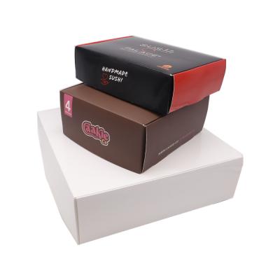 China 350GSM Paper Sushi Box Takeaway Sushi Tray Container Gloss Lamination à venda
