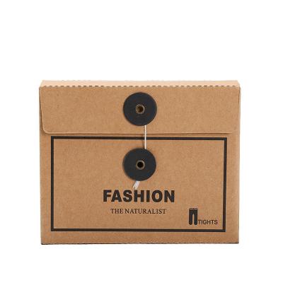 China Caja de papel de la cartulina de Kraft del diseño del sobre para los calcetines de la camiseta de Unerwear en venta