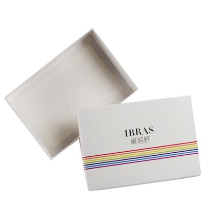 China Caja de papel revestida plegable de la caja de embalaje del papel de la bandeja de la tapa del papel de arte para la ropa interior en venta