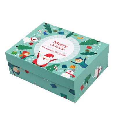 中国 CMYKの印刷のクリスマスふたの皿が付いている包装箱のクリスマスのギフト用の箱 販売のため