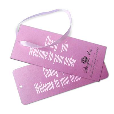 China White Cardboard Custom Card Printing Paper Hanging Tag Gift Card For Clothes for sale