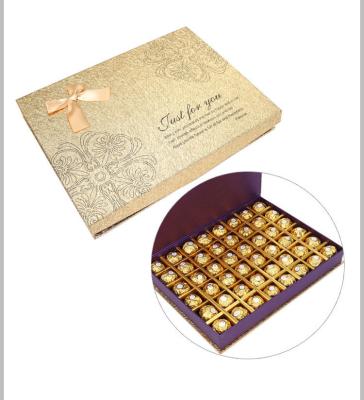 China Caja de empaquetado de empaquetado del papel de sellado de oro del chocolate gris de encargo de la cartulina en venta