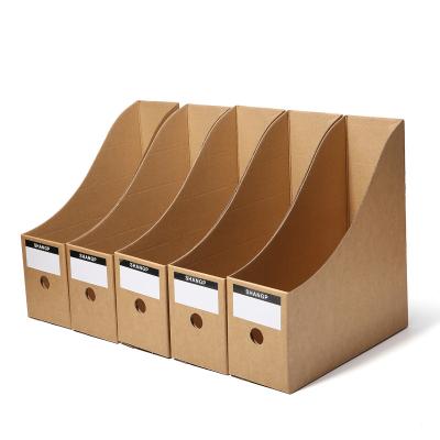 China Kraft Paper File Box Paper Packaging Box OEM Logo Printing CMYK Display for sale