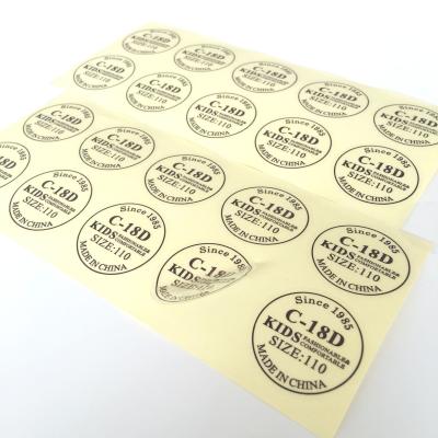 China Hot Foil Stamping Clear Vinyl Self Adhesive Sticky Labels for sale