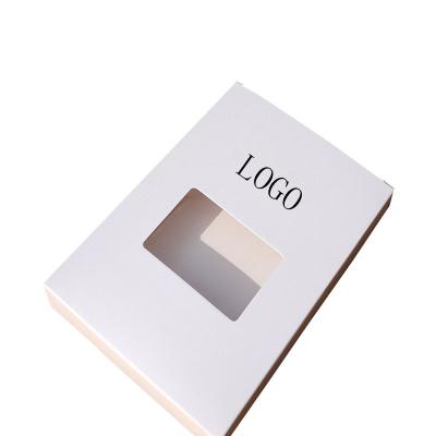 China 250gsm White Card Paper Mens Underwear Packaging Box With PVC Window for sale