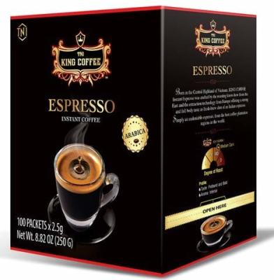 China Offset CMYK Printing Foldable Espresso Coffee Box Packaging for sale