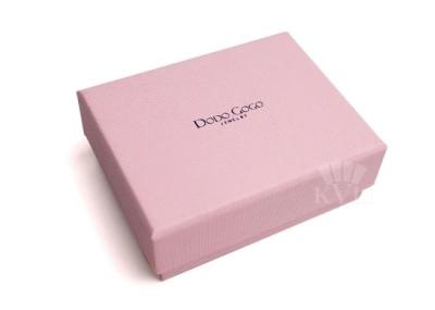 China Pink Necklace And Earring Jewelry Gift Box OEM Custom Logo With Sponge for sale