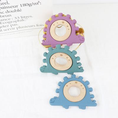 China Multi Color Silicone Children Wooden Toys Wristband For Infant for sale