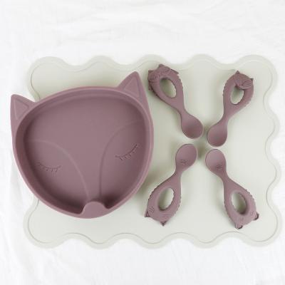 China BPA Free Waterproof Kids Silicone Placemat Non Slip Reusable table mat For Baby Feeding for sale