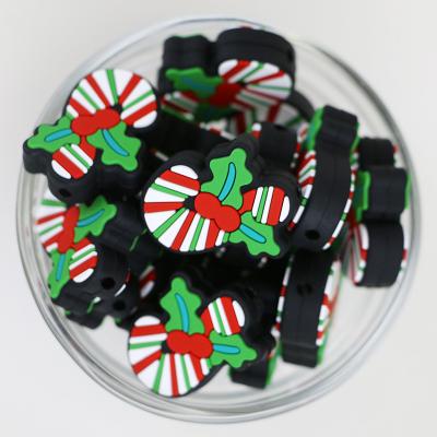 China Custom Christmas Silicone focal beads BPA Free Eco Friendly DIY beads for pen keychains for sale