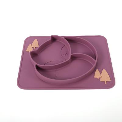 China Heat Resistant Toddler Silicone Plates Reusable For Kids Mealtime en venta