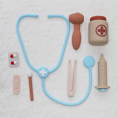 中国 ODM 赤ちゃん シリコン 玩具 環境に優しい素材 MOQ 100 BPA 無料 子供 シリコン 医者のキット 販売のため