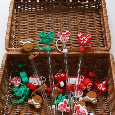 China Factory Wholesale  And Custom Full Silicone Bpa Free Food Grade Silicone Straw Topper Hat Caps For Drinking Straws à venda