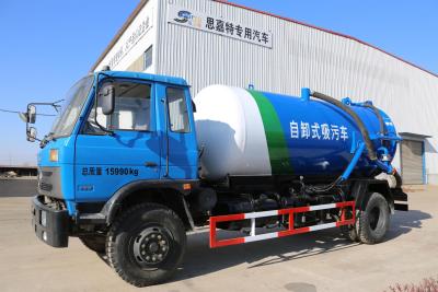 China Vehículo azul del propósito especial del camión de la bomba del tanque séptico con la dislocación 6.494L en venta