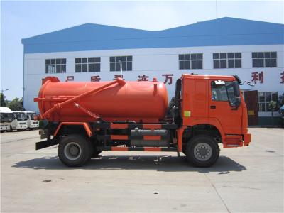 China 10m3 Tank Capacity Special Purpose Truck / Sewer Vacuum Truck 16000 Kg Rated Payload for sale