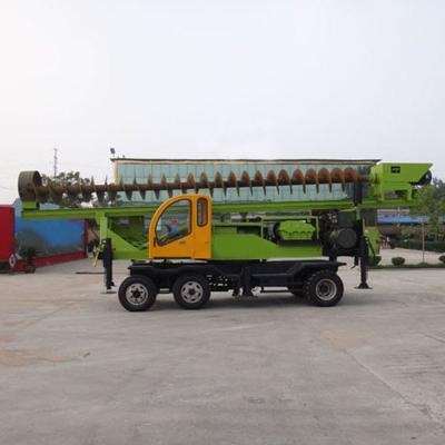China 6-10m Wheeled Spiral Pile Drilling Machine With 360° Rotary Angle 8.45m Stud Height ZMZ360 for sale