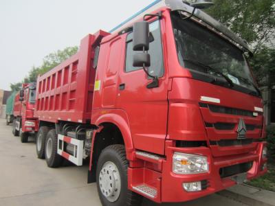China Caminhão basculante do veículo com rodas da cor vermelha HOWO 371/336/290/266HP 6x4 10/descarregador/caminhão de caminhão basculante à venda