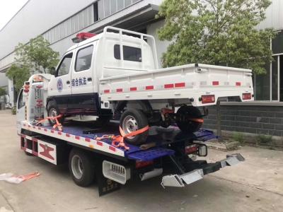 China Hydraulic Middle Duty Road Wrecker Truck / Small 4x2 Flatbed Tow Truck for sale