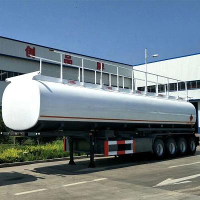 China 42000 Liters Oil Fuel Tank Heavy Duty Semi Trailers With Carbon Steel Matrrial And FUWA Axle for sale