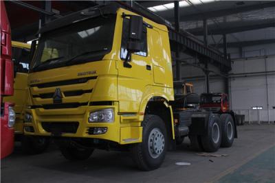 China Yellow Sinotruk Howo 6x4 Tractor Truck With WD615 Engine And HW76 Cab for sale