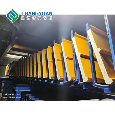 China 50mm Waterproof Polyurethane Sandwich Wall Panel For Heat Insulation for sale