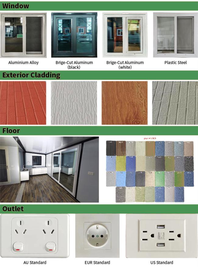 Grande collapsible container homes fittings