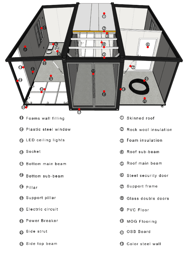 Grande prefab steel home frame