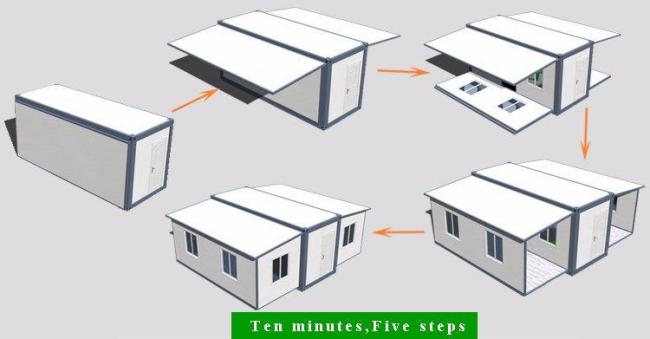 Grande luxury expandable container house step