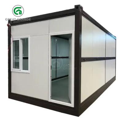 China 20ft Fold Out Container House Manufacturer Square Tubes Galvanized Steel Quick Installation for sale