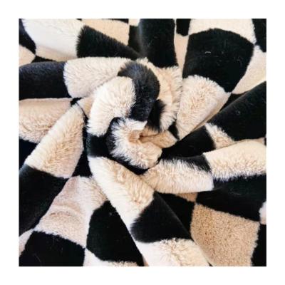 China Custom Weight Polyester Faux Fur Fabric  Eco Friendly 58 Inches 350GSM for sale