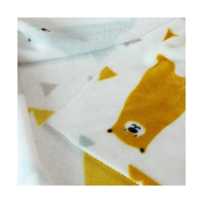 China Custom Pattern Flannel Fleece Knitted Fabric 300GSM en venta