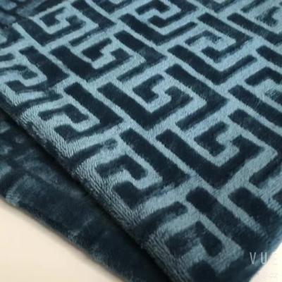 China Bedding Pillowslip Blanket Fleece Fabric Brushed Geometric for sale
