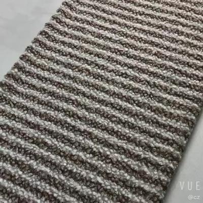 China Jacquard Brown Sherpa Fleece Fabric 100% Polyester Teddy Bear Plush for sale