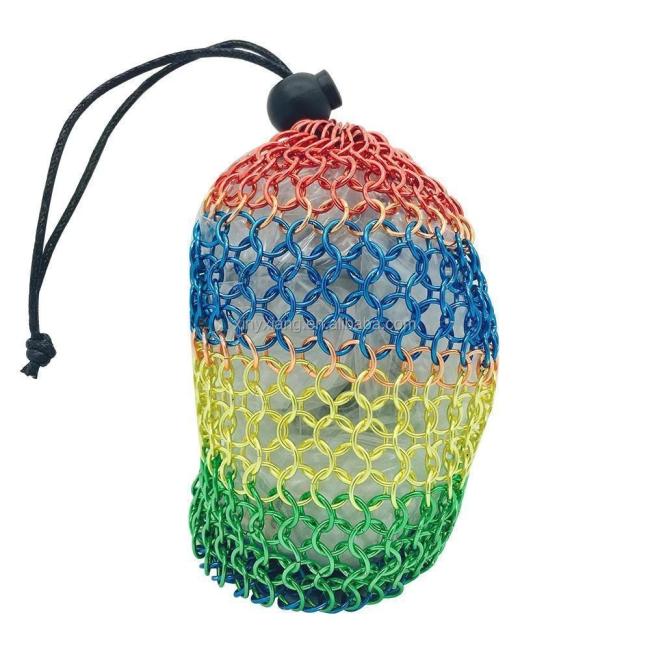 Factory Custom Stainless Steel Chainmail Dice Bag, Chainmail Dice Bag Made of Stainless Steel, Chain maille dice bag