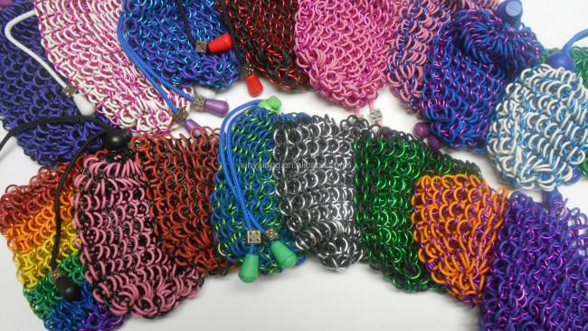 Factory Custom Stainless Steel Chainmail Dice Bag, Chainmail Dice Bag Made of Stainless Steel, Chain maille dice bag