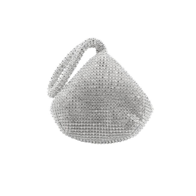 Factory Wholesale Women Ladies' Triangle Bling Glitter Purse For Girls Crown Box Clutch Evening Luxury Bags for Party Prom