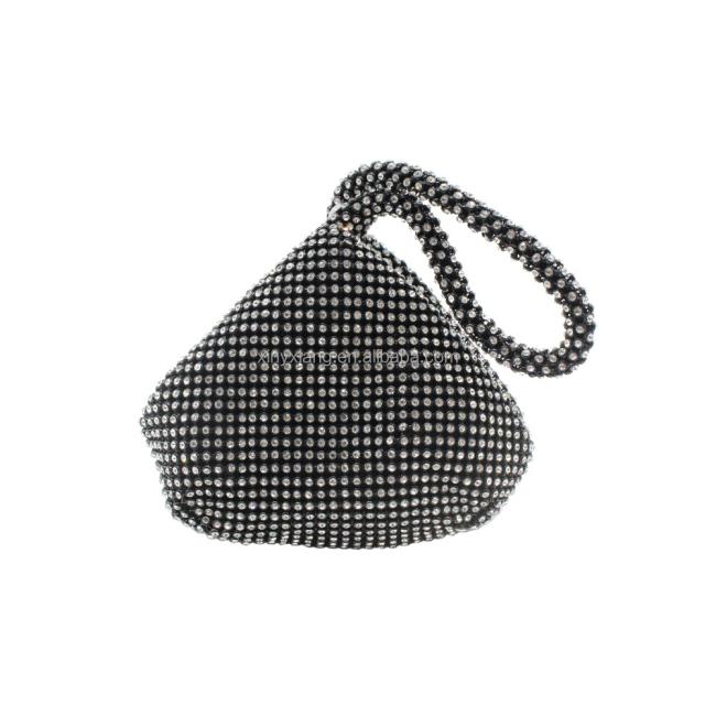 Factory Wholesale Women Ladies' Triangle Bling Glitter Purse For Girls Crown Box Clutch Evening Luxury Bags for Party Prom