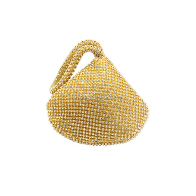 Factory Wholesale Women Ladies' Triangle Bling Glitter Purse For Girls Crown Box Clutch Evening Luxury Bags for Party Prom