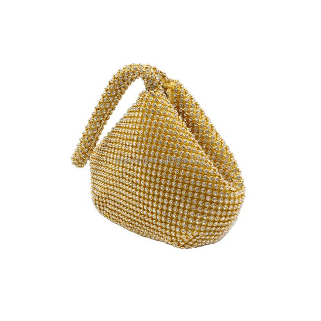 Factory Wholesale Women Ladies' Triangle Bling Glitter Purse For Girls Crown Box Clutch Evening Luxury Bags for Party Prom