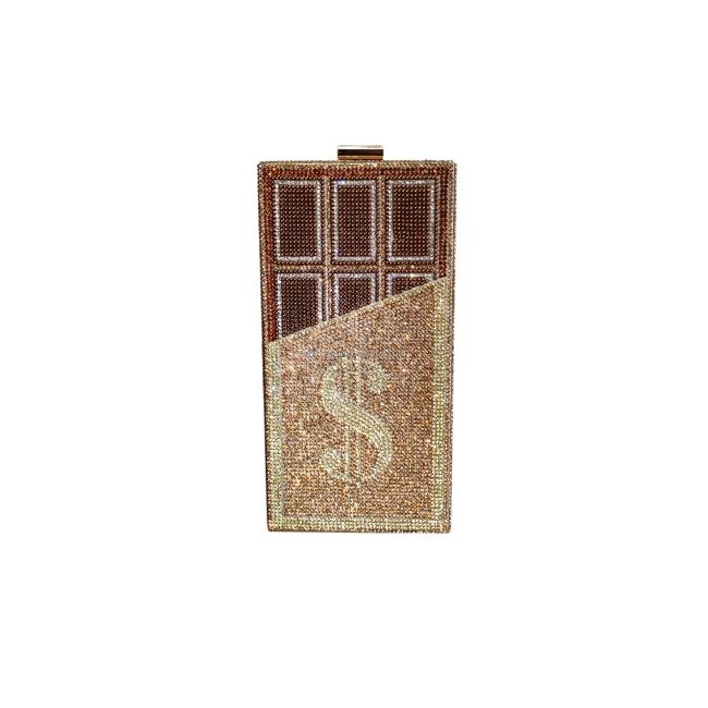Factory Wholesale Dollars Crystal Clutch Purses for Women Evening Bags Party Cocktail Rhinestone Handbag