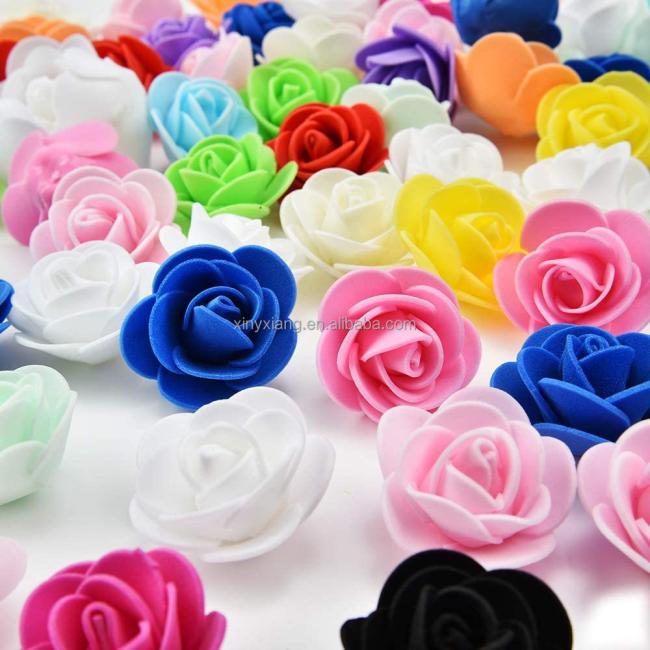 Factory Wholesale Foam Roses 500pcs 3.5cm Artificial Foam Flower Heads DIY 20cm Teddy Bear Mold PE Rose Bear Accessories Decor