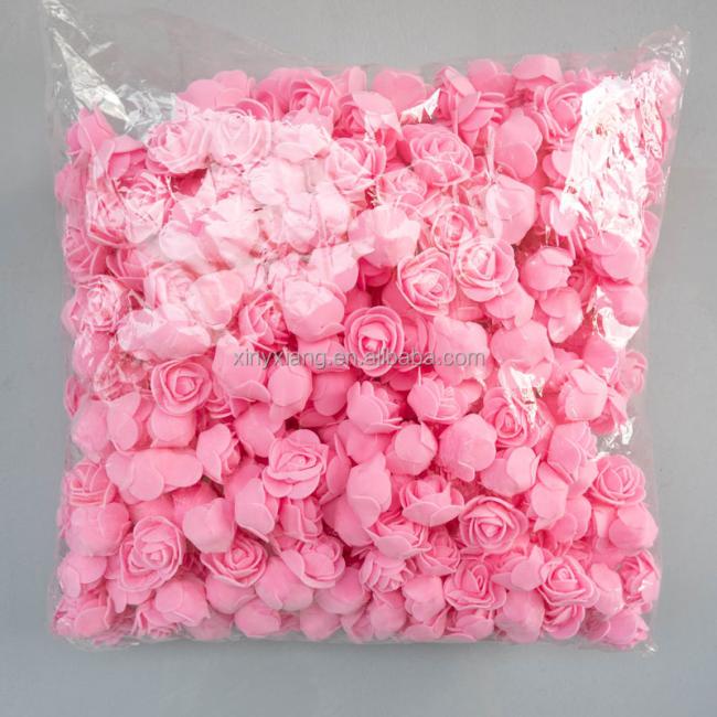 Factory Wholesale Foam Roses 500pcs 3.5cm Artificial Foam Flower Heads DIY 20cm Teddy Bear Mold PE Rose Bear Accessories Decor