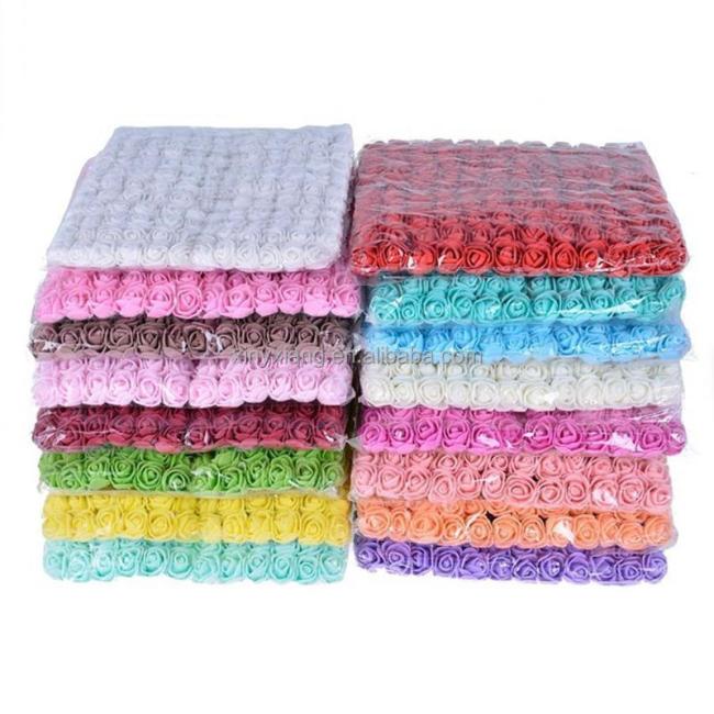 Factory Wholesale Foam Roses 500pcs 3.5cm Artificial Foam Flower Heads DIY 20cm Teddy Bear Mold PE Rose Bear Accessories Decor