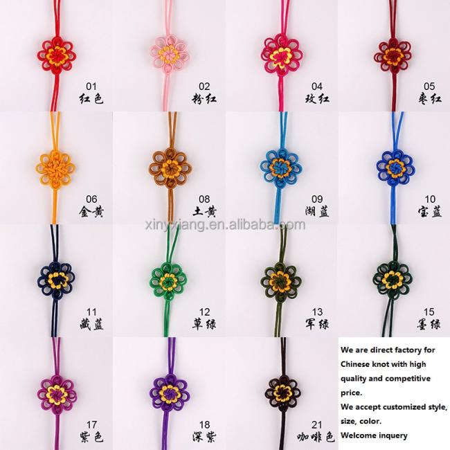 Factory custom Chinese Flower Knotting, Hand Knitting, Braid Tassel Knots