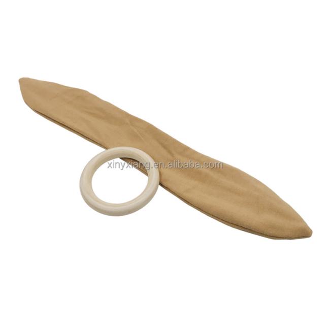 Factory custom Baby Infant Wooden Teether Adorable Bunny Teething Ring Rabbit Ear Interesting Toy Bunny Teething Ring